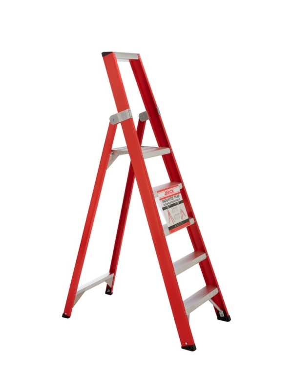 4tecx Trap enkel oploopbaar aluminium 1 x 5 tredes