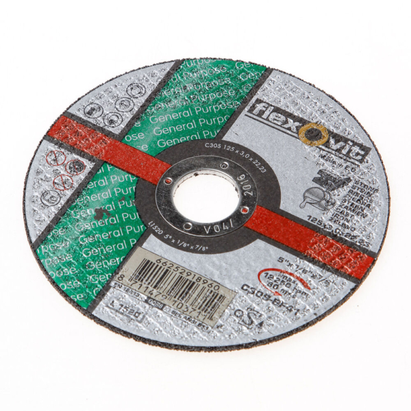 Doorslijpschijf vlak steen 125x3.0x22