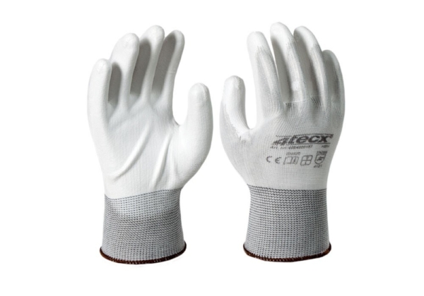 4tecx Handschoen PU wit 3 paar maat 10