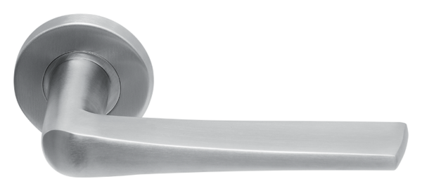 Deurklink Arcos massief op rond rozet geveerd