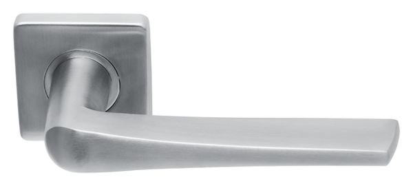 Deurklink Arcos massief op vierkant rozet geveerd