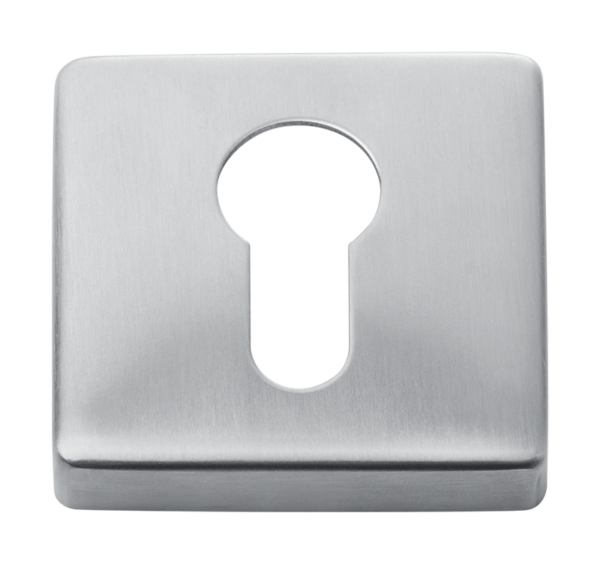 Cilinderrozet rvs vierkant