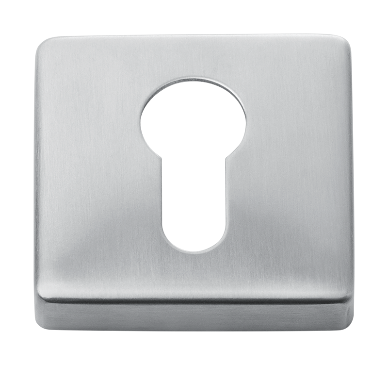 Cilinderrozet rvs vierkant