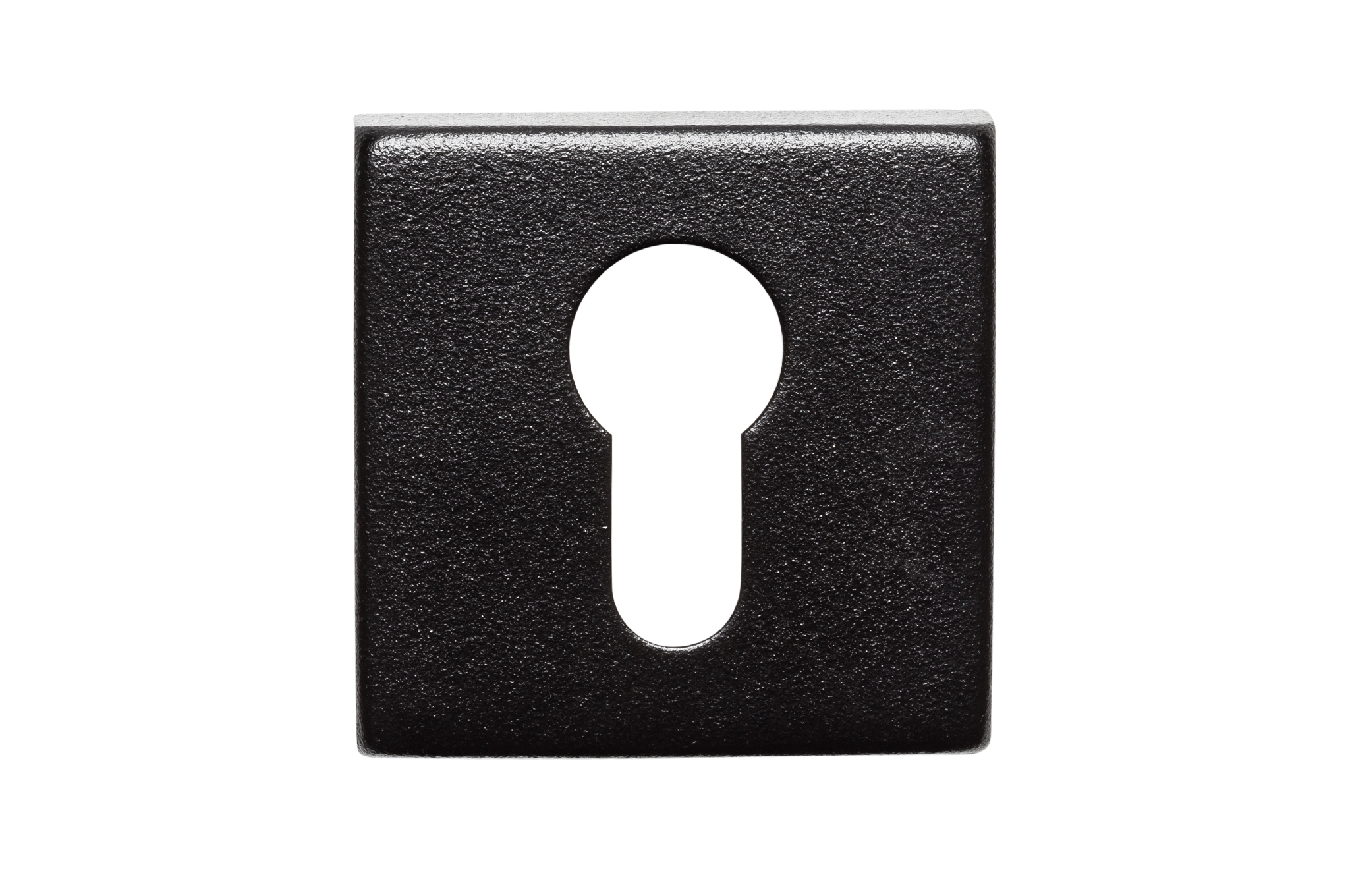 Cilinderrozet zwart vierkant