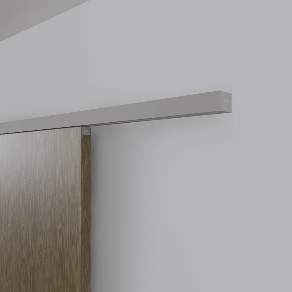 Xperta set 6m rail - alu - wand z. vloerpl. - Dubbele deur - Dubbele softclose - inbouw manual fix