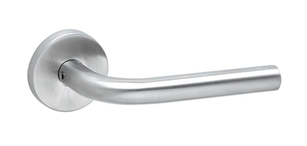 Lima IntAcc paar op rnd rozet m/ PC roz. RVS mat