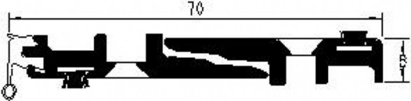 VH-tech middensluiting lang 3000mm voor hefschuifdeur