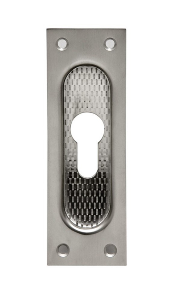 Schuifdeurkom rechthoek rvs mat PC