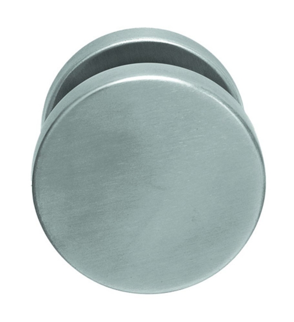 Wisselknop vlak recht PL rvs mat