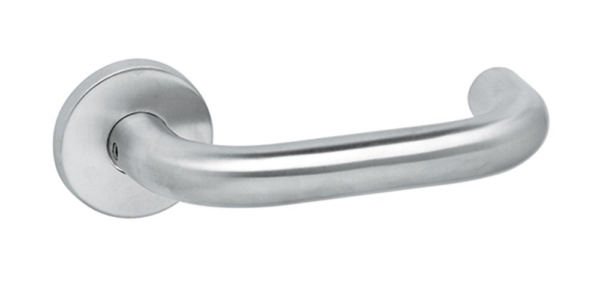 Donna IntAcc paar op rnd rozet m/ PC roz. RVS mat