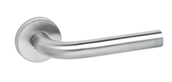 Lita IntAcc paar op rnd rozet m/ WC 8mm RVS mat