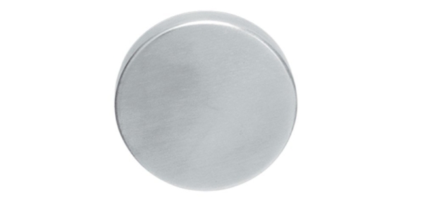 Knop gatdeel vlak recht rvs mat
