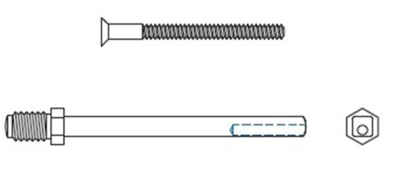 Schroeven/wisselstift set PRIO tbv dd 57-66mm