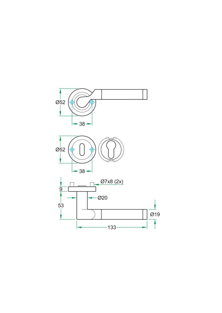 Krukgarn SEVILLE SC rvs mat/glans