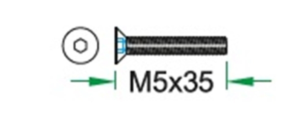 Schroef M5x35mm Office slot tbv dd 10-12mm