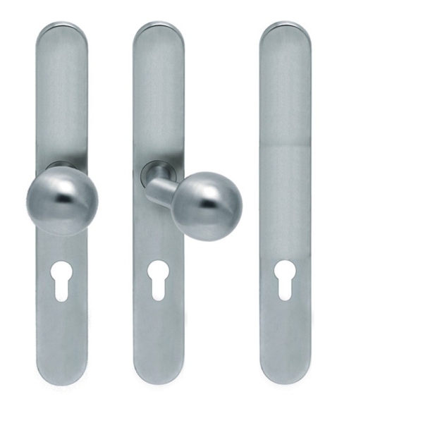 Knop pendeldeur gekropt PL rvs mat PC72 LS-XL