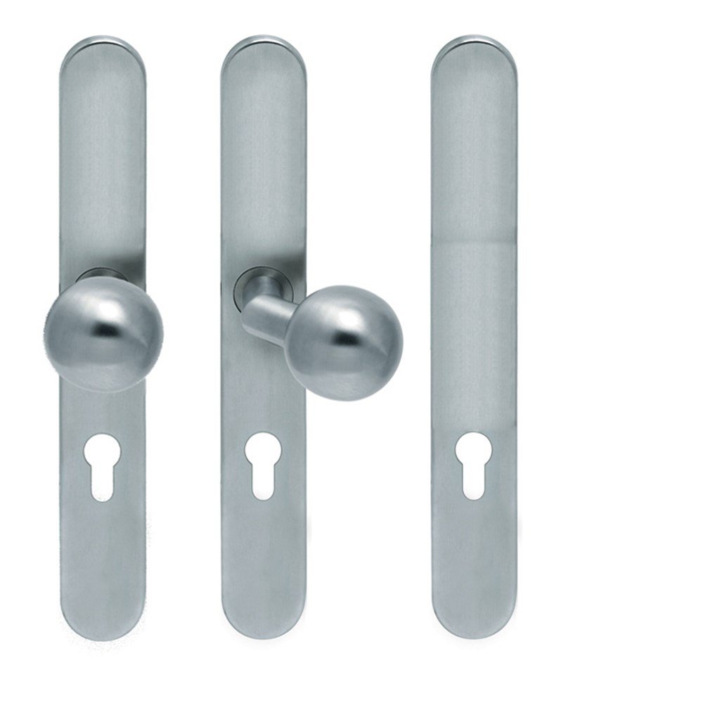 Knop pendeldeur gekropt PL rvs mat PC72 LS-XL