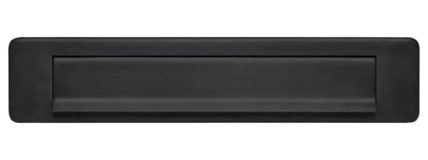 Briefplaat QUADRA rechthoek zwart