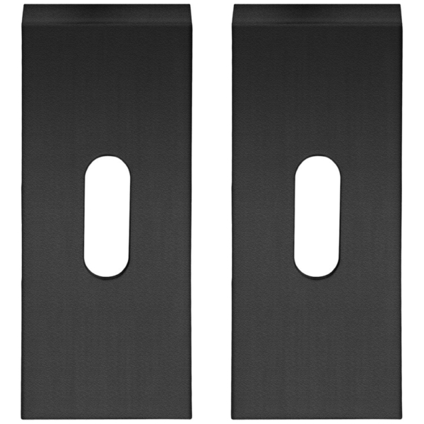 Sleutelrozet paar zwart rechthoekig rozet