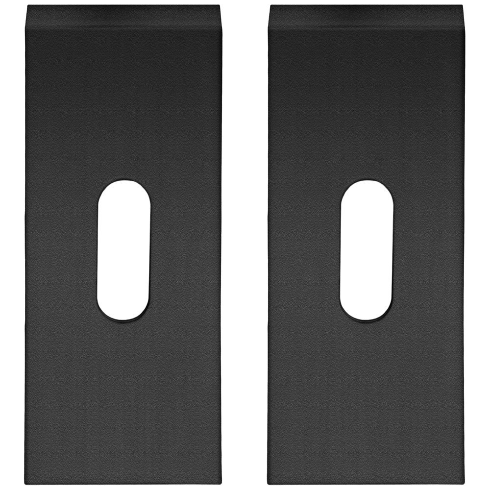 Sleutelrozet paar zwart rechthoekig rozet