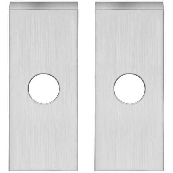 WC rozet paar rvs mat rechthoekig rozet