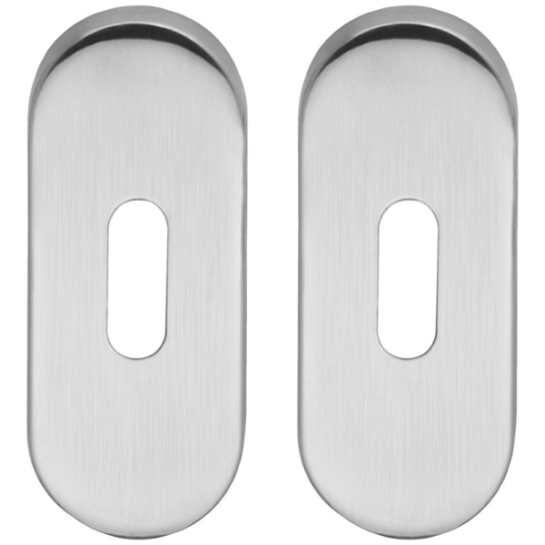 Sleutelrozet paar rvs mat ovaal rozet