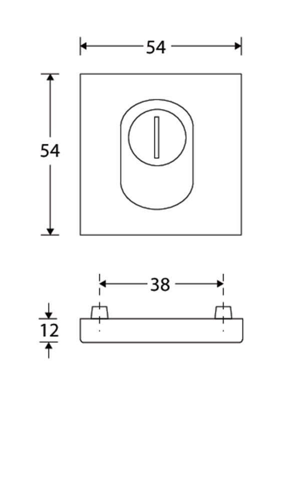 SKG cilinderrozet Bauhaus BU MMC kernt.