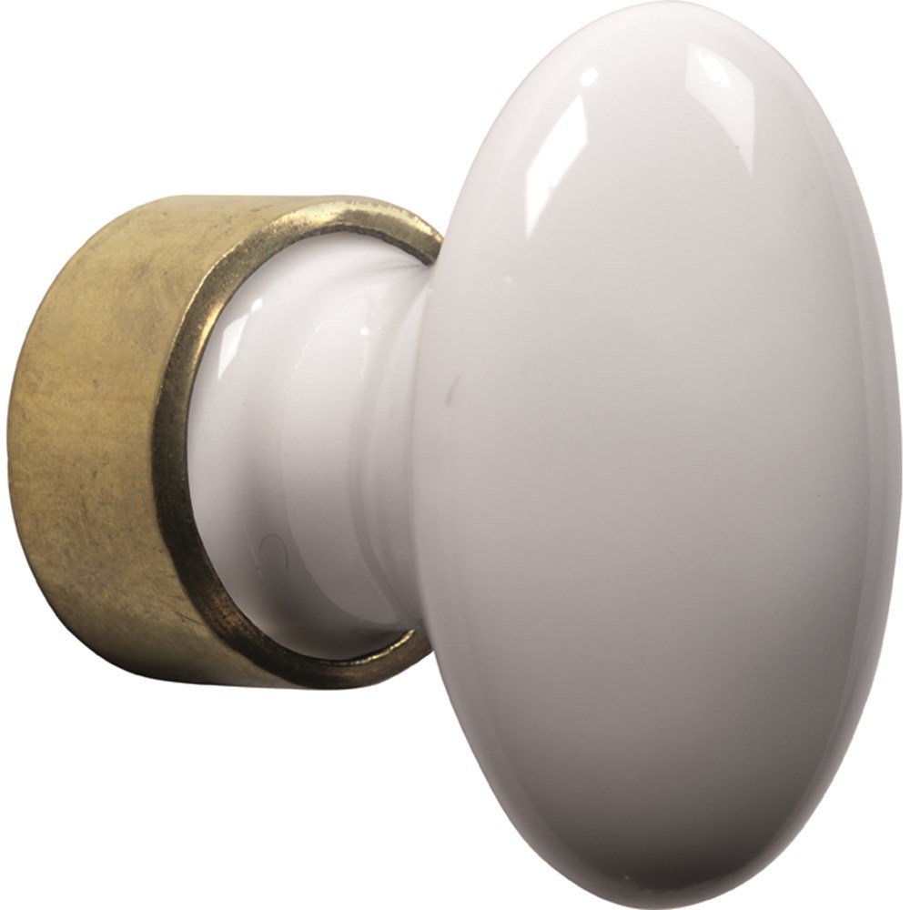 Meubelkn.pors.Ovaal 33mm MGO/wit