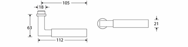 Deurkruk Bauhaus-Style MMZ