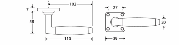 Krukgarn. Ton/Vierkant MTO/ebben