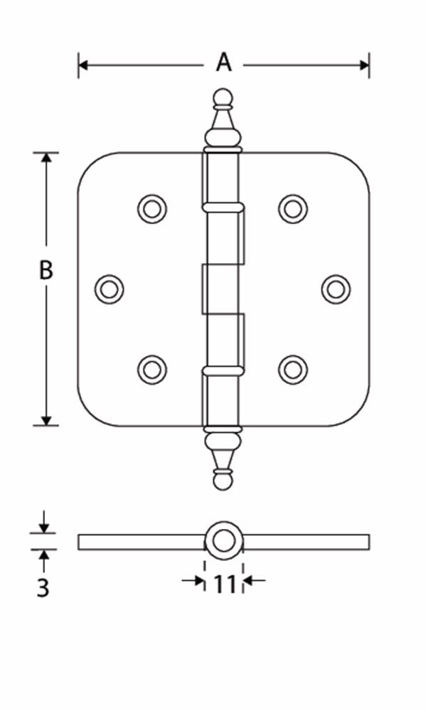 Kogell.scharn. RoH 76x76mm MTO vaas