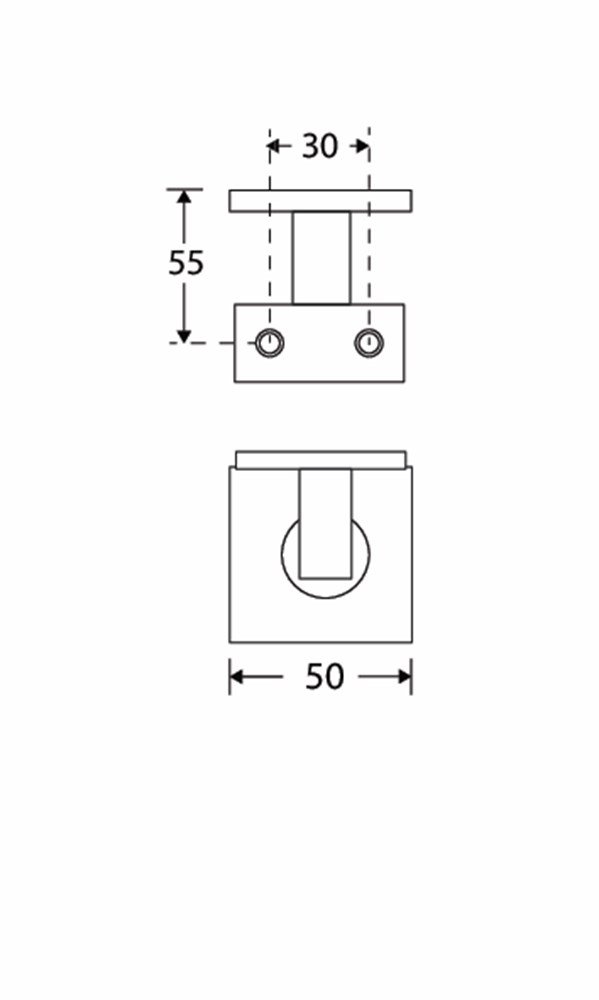 Leuninghouder Bauhaus vlak M10 MGO