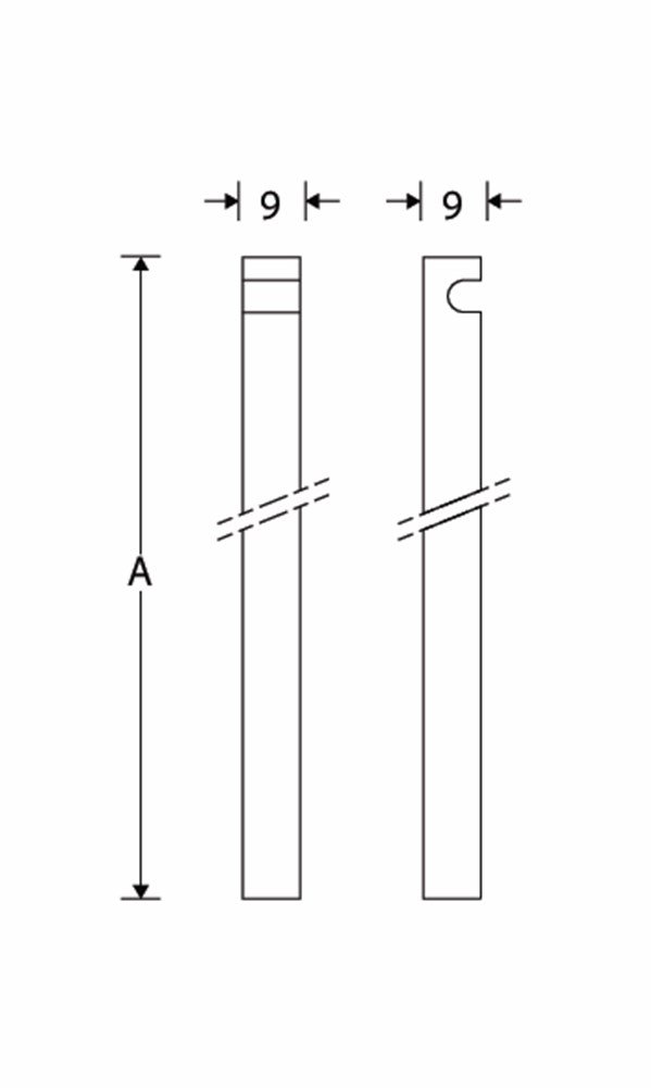 Kruk/Pomp espagnoletstang Q9x1400mm MMC