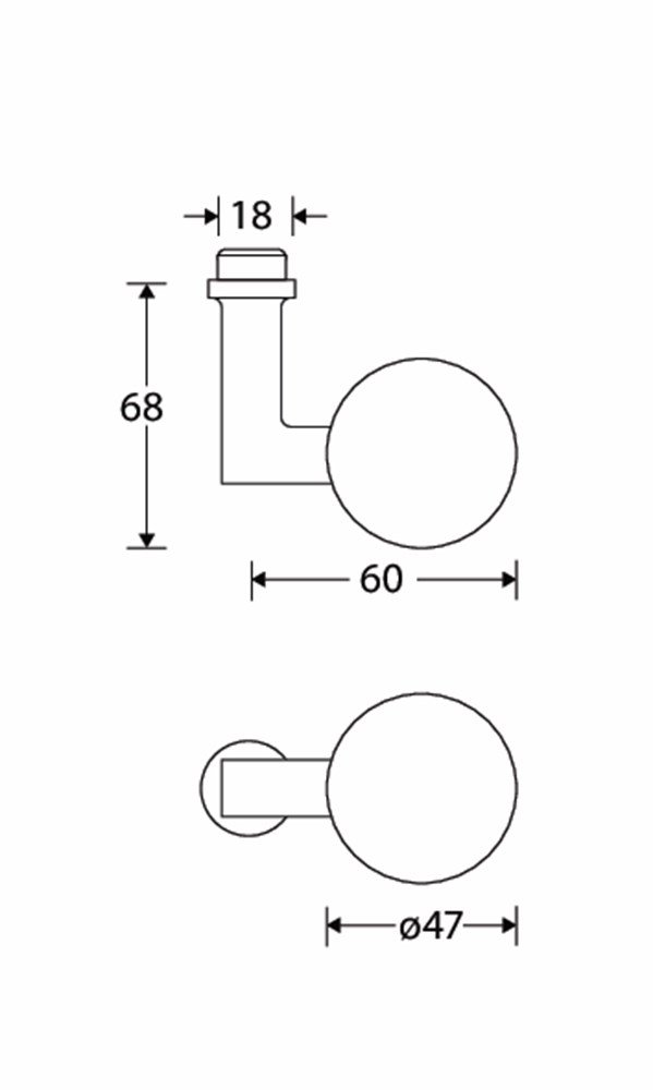 Gatdeel RS Bauhaus knop MGO