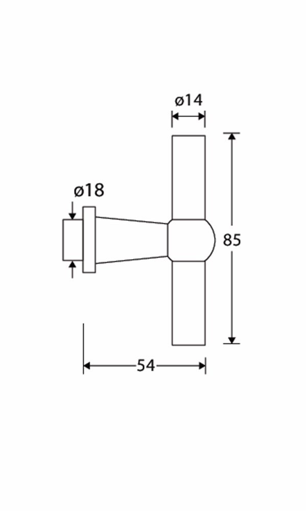 Gatdeel T Chemin de Fer 85mm MMNO