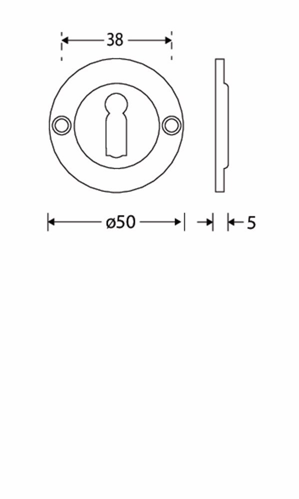 Sleutelrozet Chemin de Fer 50mm BB MTO