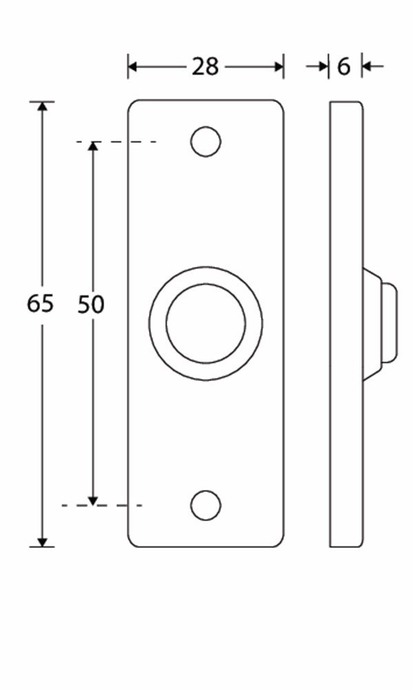Beldrukker Elegant rechthoek MGTI