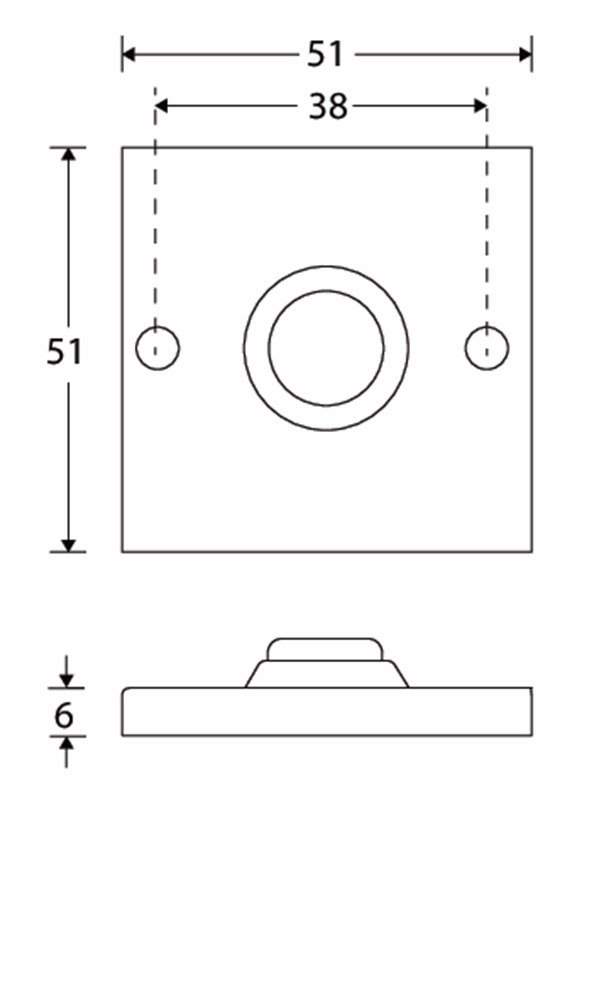 Deurbel vierkant MMZ
