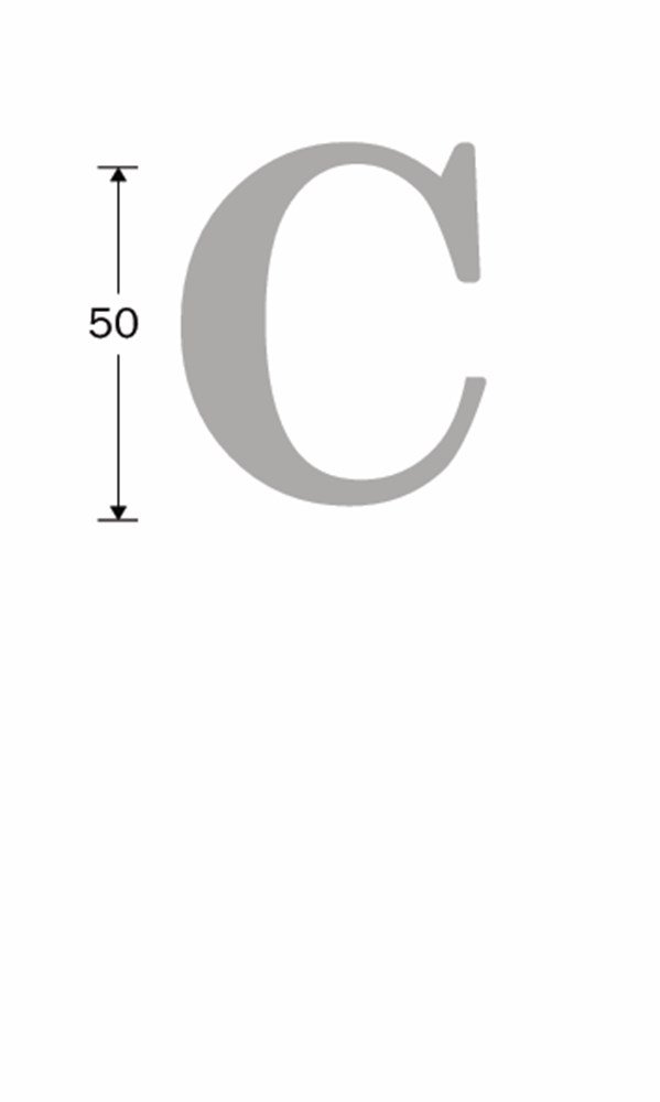 Huisletter Roman 50mm-C MGO