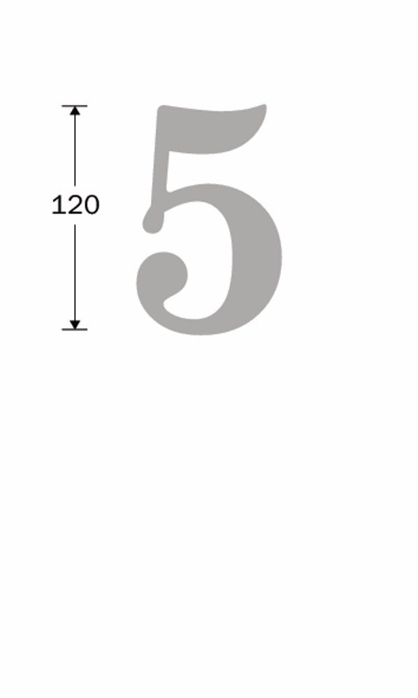 Huisnummer Roman 120mm-5 MGO