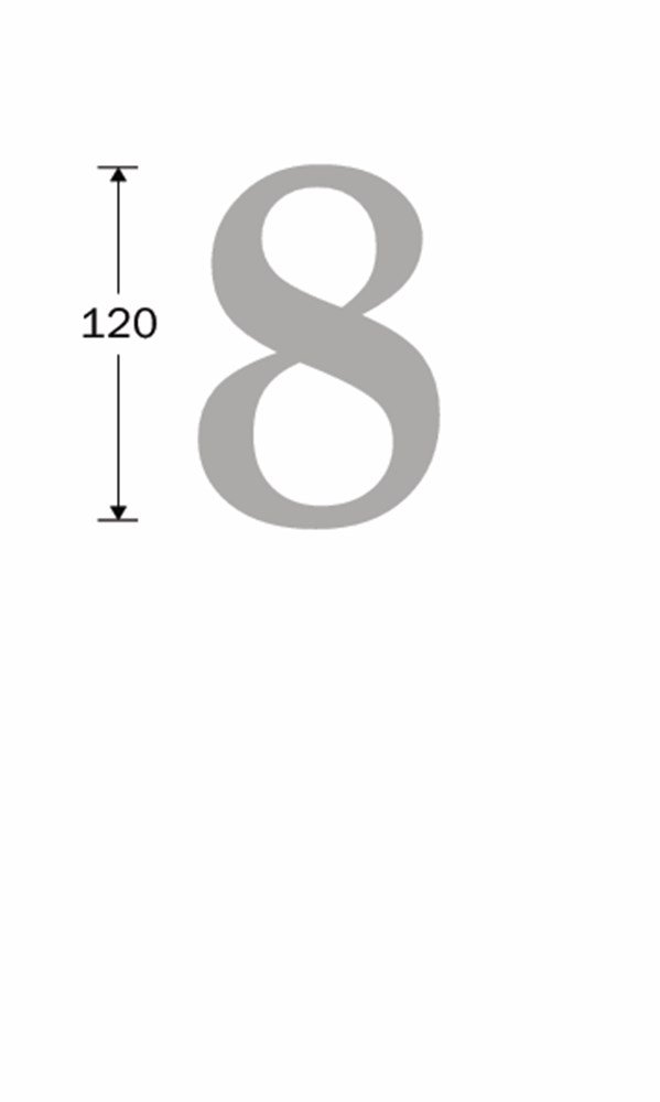 Huisnummer Roman 120mm-8 MGO