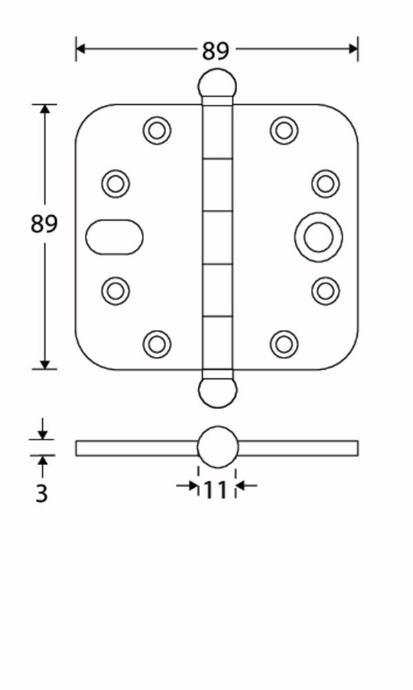 veiligheidsscharnier RoH 89x89 MGTI bol