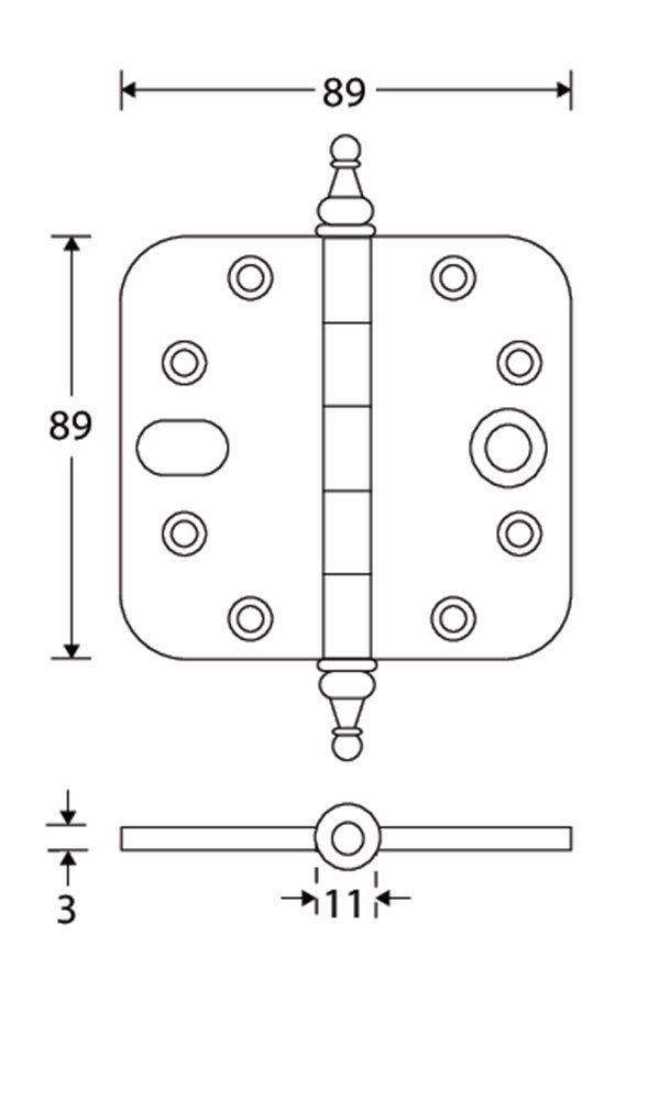 veiligheidsscharnier RoH 89x89 MMZ vaas