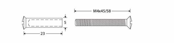Patentbout met huls M4 38x22mm MMZ(2st)