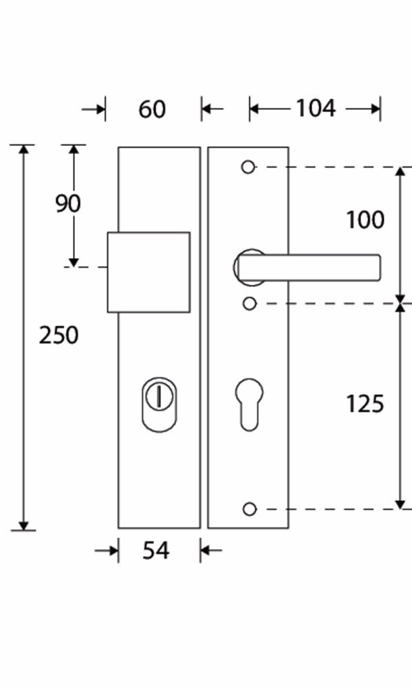 Knopg.RS SKG Kare/Bauhaus MGC K55