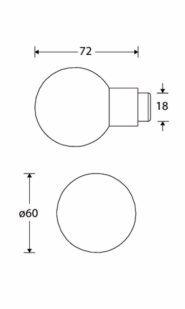 Knopkruk Kogel 60mm MMNO