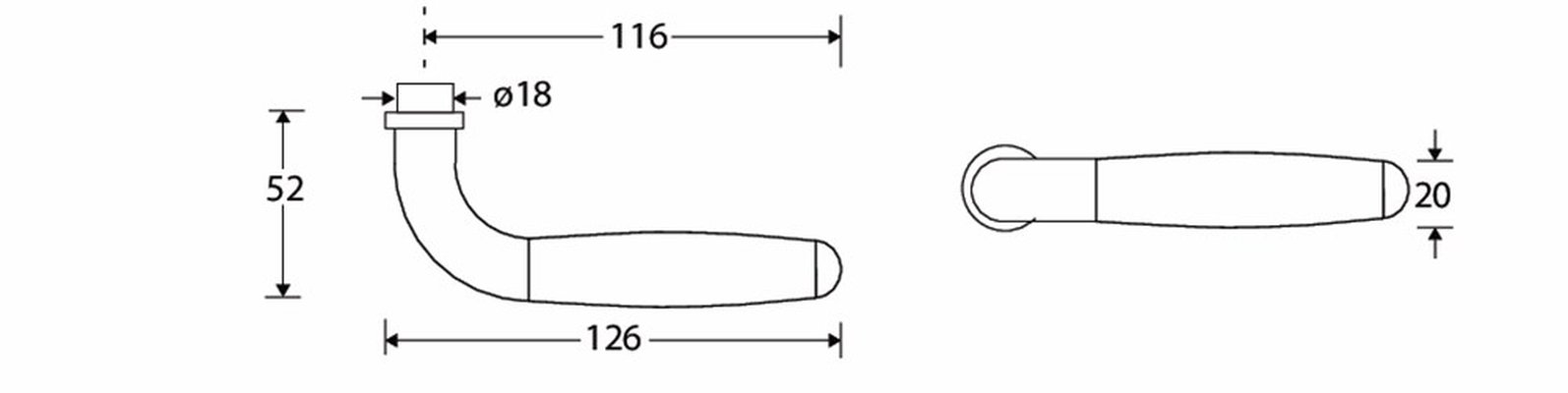 Deurkruk Baton MMNO-FF