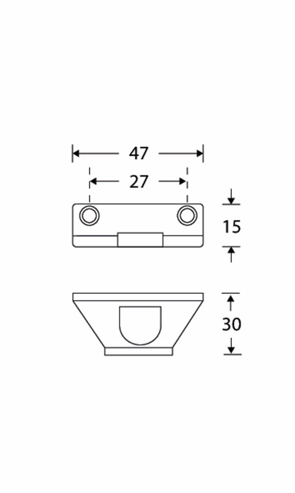 Sluitplaat tbv raamknip MMNO