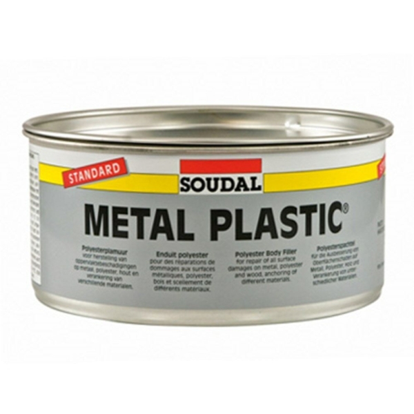 Soudal staal/polyesterplamuur 2-componenten grijs (2kg)