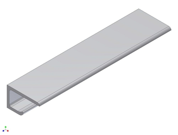 U-koppelprofiel alu 10x8x20mm